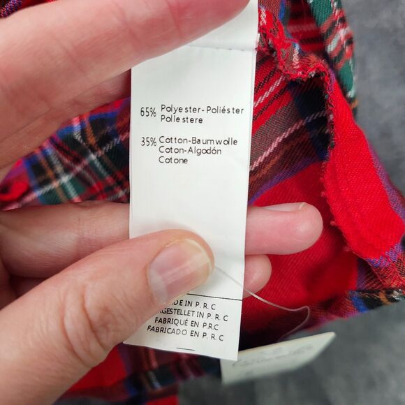 CUPSHE Women's Plaid Fall Dress Long Sleeve Tie Belt Large - Picture 5 of 10